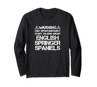 Warning May Start Talking About English Springer Spaniels Maglia a Manica