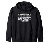 Warning May Start Talking About Jack Russell Terriers Felpa con Cappuccio
