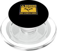 Warning May Startle Easy Funny Sandhill Crane Bird Watcher PopSockets PopGrip per MagSafe