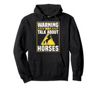 Warning May Talk About Horses Men Woman Horse Lover Felpa con Cappuccio