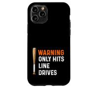 Warning Only Hits Line Drives Mazza da baseball Batter Home Run Custodia per iPhone 11 Pro