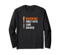 Warning Only Hits Line Drives Mazza da Baseball Batter Home Run Maglia a Manica