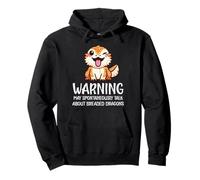 Warning Talk About Bearded Dragon Beardie Bambini Donne Uomini Felpa con Cappuccio