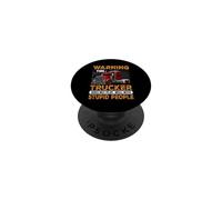 Warning This Trucker Funny Trucking Truck Driver PopSockets PopGrip Adesivo