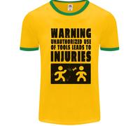 Warning Tools DIY Tradesman Carpenter Uomo Ringer T-Shirt