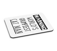 Warning World's Grumpiest Gatto Uomo PC Computer Mouse Pad Awesome Miglior Crazy