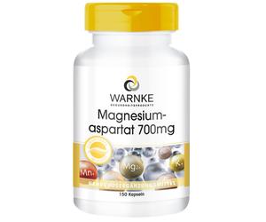Warnke Vitalstoffe - Aspartato di magnesio 700 mg 150 pz Capsule