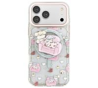 WarpHex Custodia per iPhone 17 Pro Max, carina, stile ragazza, include supporto magnetico, compatibile con MagSafe, antiurto, (Sofa Puppy/rosa, iPhone 17 Pro Max)
