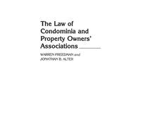 Warren Freedman Jon The Law of Condominia and Property Owners (Copertina rigida)
