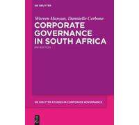 Warren Maroun Dannielle Cer Corporate Governance in South Af (Copertina rigida)