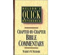 Warren W. Wiers Nelson's Quick Reference Chapter-by-Chapter Bible Co (Tascabile)