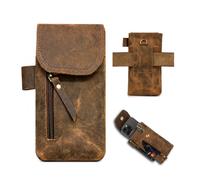 warreplica Custodia multiuso in pelle per telefono con passante per cintura, fodera interna con chiusura magnetica e porta carte, adatta per iPhone 17, 16, 15, 14, 13, 12 Pro Max Plus e Otterbox