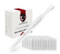 WARRIOR Aghi Sterili Cannula per Piercing Orecchie Naso usa e getta Corpo piercing Professionale Tattoo Accessorio (50pz / scatola, Bianco 17G)