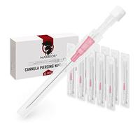 WARRIOR Aghi Sterili Cannula per Piercing Orecchie Naso usa e getta Corpo piercing Professionale Tattoo Accessorio (10pz / scatola, rosa 20G)