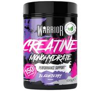 Warrior Creatina Monoidrata Micronizzata in Polvere 500g - Integratore Puro al 100% per Forza, Resistenza e Recupero Muscolare - Creatina Ultra Premium Senza Additivi (Blazin Berry)