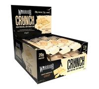 Warrior Crunch Barretta Proteica 12 x 64 g - Barrette Proteiche Senza Zucchero con 20g Proteine, Protein Bar Low Sugar, Snack Proteico - Cioccolato Bianco Crunch