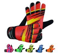 warrior gears Guanti da portiere per bambini, guanti da portiere per bambini, guanti da portiere per bambini, guanti da portiere per bambini - Rosso, 3 - per bambini 5-6 anni