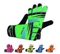 Warrior Gears Guanti da portiere per bambini, guanti da portiere per bambini, guanti da portiere per bambini, con doppia protezione per il polso, colore verde, 6 per bambini da 13 a 15 anni