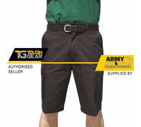 Warrior Pantaloncini Cargo Combat da Lavoro in Polycotton Nero o Navy Zip