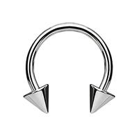 WARRIOR Piercing Ferro Cavallo Circolare Barbell Septum Nose Trago Helix cartilagine Sterile in Titanio G23 Misura Singolo Pezzo Misura 16G(1.2mm) Cono 3 mm Singolo Pezzo(002-12)