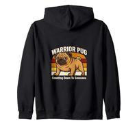 Warrior Pug Fa Il Conto alla rovescia per Savasana Felpa con Cappuccio