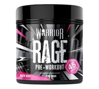 Warrior Rage Pre Workout - Polvere 392 g - Integratore alimentare energetico con creatina, beta alanina, caffeina e vitamina C - Disponibile in versione shot - 45 porzioni (Blazin' Berry)