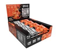 Warrior Raw Barretta Proteica 12 x 75 g - Barrette Proteiche ai Fiocchi d'Avena, Snack Proteico Senza Zucchero con Fibre e Prebiotici - Caramello Salato