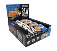 Warrior Raw Barretta Proteica 12 x 75 g - Barrette Proteiche ai Fiocchi d'Avena, Snack Proteico Senza Zucchero con Fibre e Prebiotici - Frutti di Bosco al Miele
