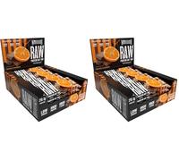 Warrior Raw Protein Flapjack - Barrette Proteiche ad Alto Contenuto di Fibre e Proteine, Basso Zucchero, Spuntino Energetico (Cioccolato e Arancia) (Confezione da 2)