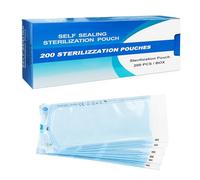 WARRIOR Sacchetto Di Sterilizzazione,Buste Per Sterilizzazione,200pcs,Sacchetti Per Autoclave,Sacchetti Auto Sterilizzazione,Sacchetto Sterilizzazione Autosigillante（90 * 165 mm）