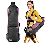 WARRIOR2 - Borsa porta tappetino da yoga per tappetino spesso 1,27 cm, borsa da palestra con supporto per tappetino da yoga, grandi tasche, porta bottiglie d'acqua, zaino per tappetino da yoga per