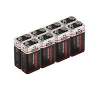 Warriors 8X batteria 9V batterie 9 volt pila pile 9v alcaline, extra potenza, extra lunga durata per rilevatori di fumo, irrigatori da giardino e sensori di allarme 6lr61 6F22 PP3 MN1604