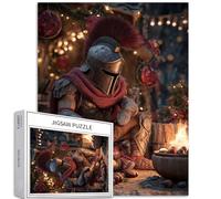 Warriors in Front of The Bonfire - Puzzle da 1000 pezzi per adulti Atmosfera natalizia Art Puzzle impegnativo per giochi di attività familiari colorati fai da te per regali decorativi per la casa 50 ×
