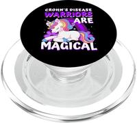 Warriors, unicorno magico per la consapevolezza della malattia di Crohn, viola PopSockets PopGrip per MagSafe