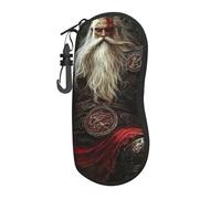 Warriors With Axes And Shields Custodia per occhiali da vista in neoprene morbida con cerniera durevole Portablefor uomo donna custodia per occhiali da sole