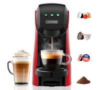 Warriors1 4 in 1 Macchina da Caffè a Capsule per Nespresso Original, Lavazza A Modo Mio, Dolce Gusto e Caffè Macinato, 20 bars, 0,82 L, Calore e Quantità Regolabili, Macchina Caffe per Casa e Ufficio