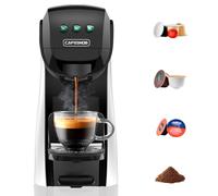 Warriors1 Macchina da Caffè a Capsule 4-in-1 per Nespresso OL, Dolce Gusto, Lavazza A Modo Mio e Polvere di Caffè, 20 bars, 0,8 L, Calore e Quantità Regolabili, Compatta Espressore per Casa e Ufficio