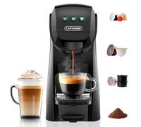 Warriors1 Macchina da Caffè a Capsule 4 in 1 per Nespresso Original, Lavazza A Modo Mio, Dolce Gusto e Caffè Macinato, 20 bars, 0,82 L, Calore e Quantità Regolabili, Macchina Caffe per Casa e Ufficio
