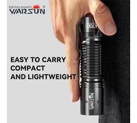 Warsun 18650 Torcia elettrica Torcia di emergenza Tipo C Ricaricabile Piccola lanterna portatile Lampada a mano Lampada da campeggio a tiro lungo 800 lumen