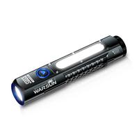 Warsun Potente torcia a LED Magnete Torcia ricaricabile Lanterna portatile 8 modalità Lampada manuale per campeggio Escursionismo Emergenza