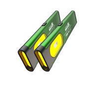 WARSUN T7 Torcia ricaricabile EDC, torcia tascabile sottile con clip e base magnetica, luce LED portatile per il trasporto quotidiano, passeggiate notturne, riparazione auto e emergenza