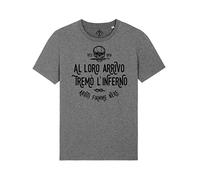 WARTSHIRT Maglietta Arditi al Loro Arrivo Tremò L'Inferno Reparti D'Assalto Arditi Skull T-Shirt (L, Bunker Grey)