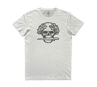 WARTSHIRT Maglietta Teschio Arditi Avanguardia Fiamme Nere Esercito Arditi Skull T-Shir (Dirty White, L)