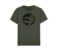 WARTSHIRT Maglietta Teschio Arditi WW1 Non Mi Trema in Petto Il Core Motto Arditi Skull T-Shirt (Battle Green, L)