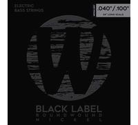 Warwick Black Label 040-.100 - Set di 4 stringhe per basso, in acciaio nichelato, misura media