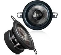 Warzone Coppia di 2 altoparlanti Super Mid Range da 3,5", WZ37PTi, 4 Ohm, 200 W max, 60 W RMS Max, sensibilità 90 dB, magnete in ferrite, cono in fibra di vetro con bordo in gomma per audio auto