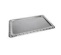 WAS 1355 530 - Vassoio in acciaio INOX con bordo decorativo, 53 x 32,5 cm