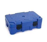 WAS 3713 100 GN - Contenitore termico in plastica per contenitore GN 1/1, blu, 60 x 40 x 20 cm