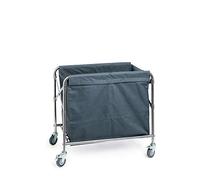 WAS 4414 200 - Carrello portabiancheria in acciaio INOX, 200 l, lunghezza 85 cm, larghezza 45 cm, altezza 85 cm