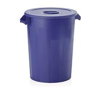 WAS 9217 111 Xtra - Contenitore in polipropilene con coperchio, altezza 67 cm, diametro 51,5 cm, 100 l, colore: Blu